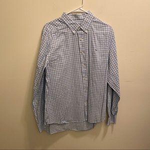 Vineyard Vines Blue Plaid Shirt Button Large L EUC
